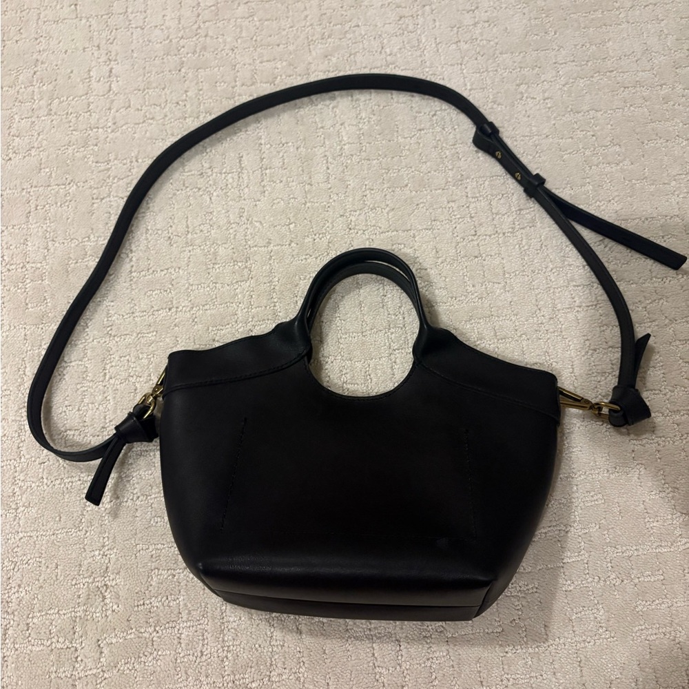Maxwell Elegant Black Leather Handbag/Shoulder bag